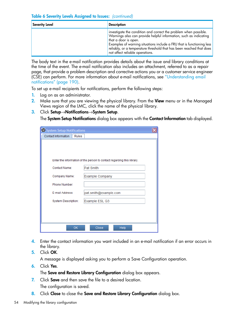 HP StoreEver ESL G3 Tape Libraries User Manual | Page 54 / 267