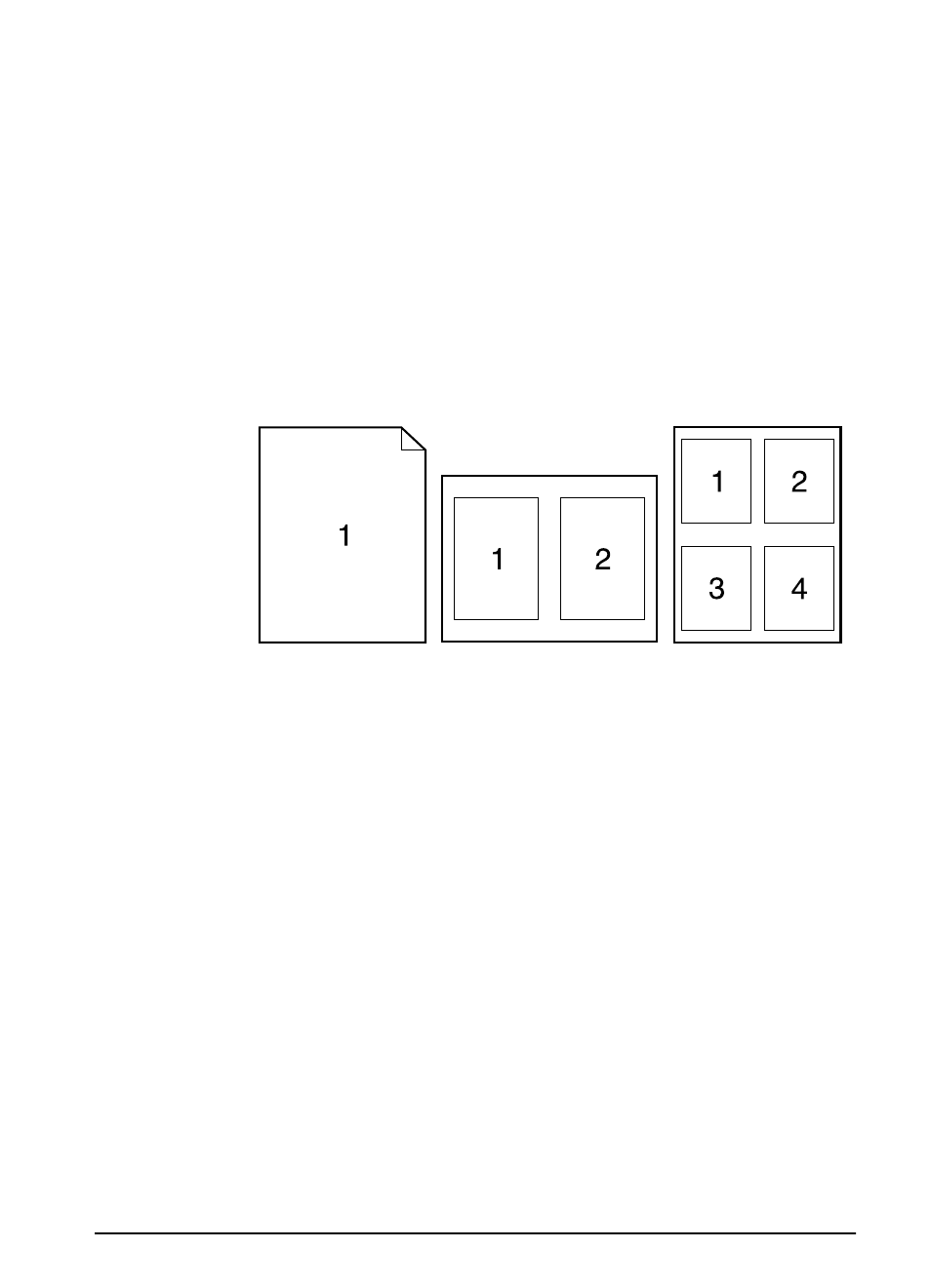 Printing the first page on different paper, Printing multiple pages on one sheet of paper | HP LaserJet 4000 Printer series User Manual | Page 60 / 194