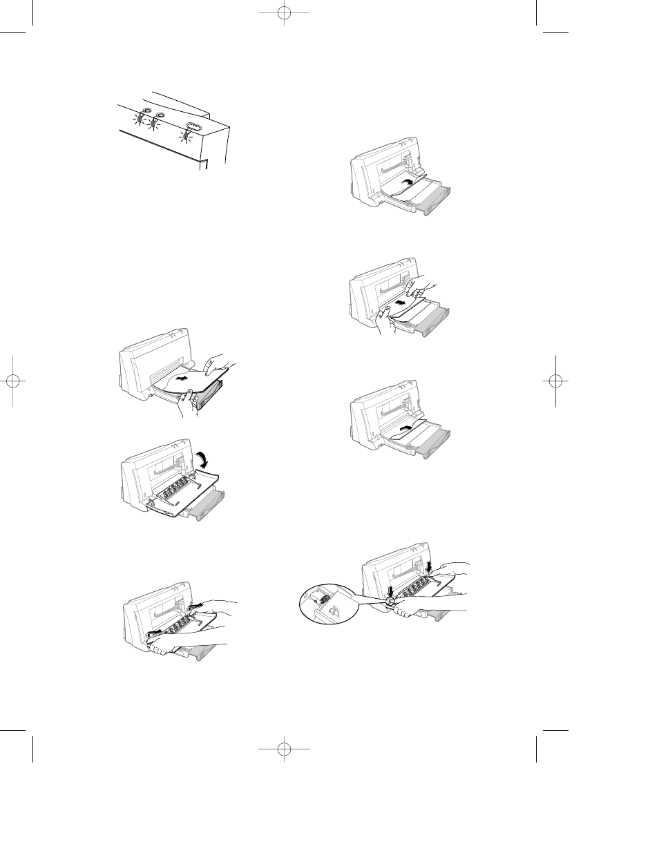 When paper is jammed in the printer | HP Deskjet 400 Printer User Manual | Page 12 / 24