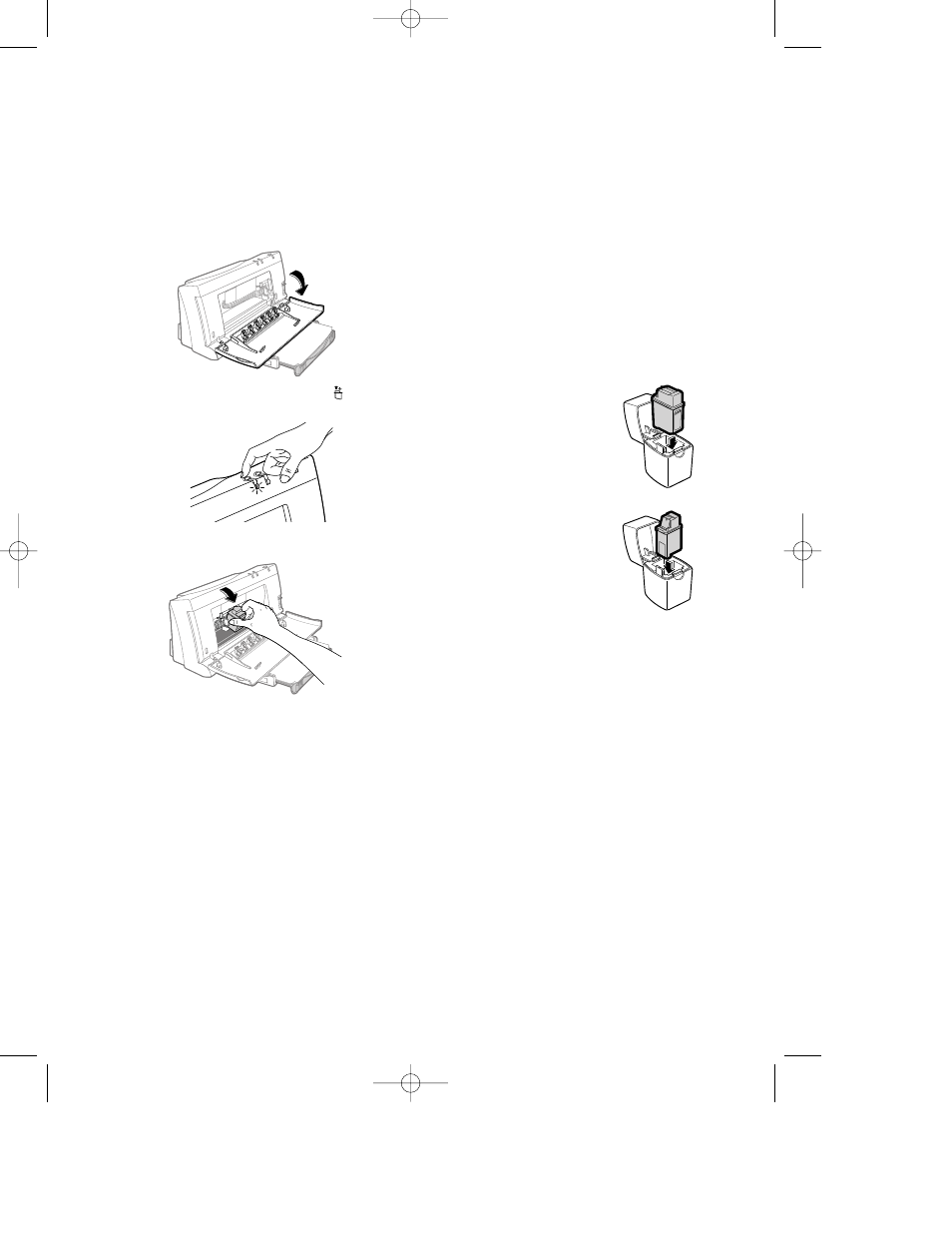 Changing print cartridges, Using the print cartridge storage container | HP Deskjet 400 Printer User Manual | Page 8 / 24