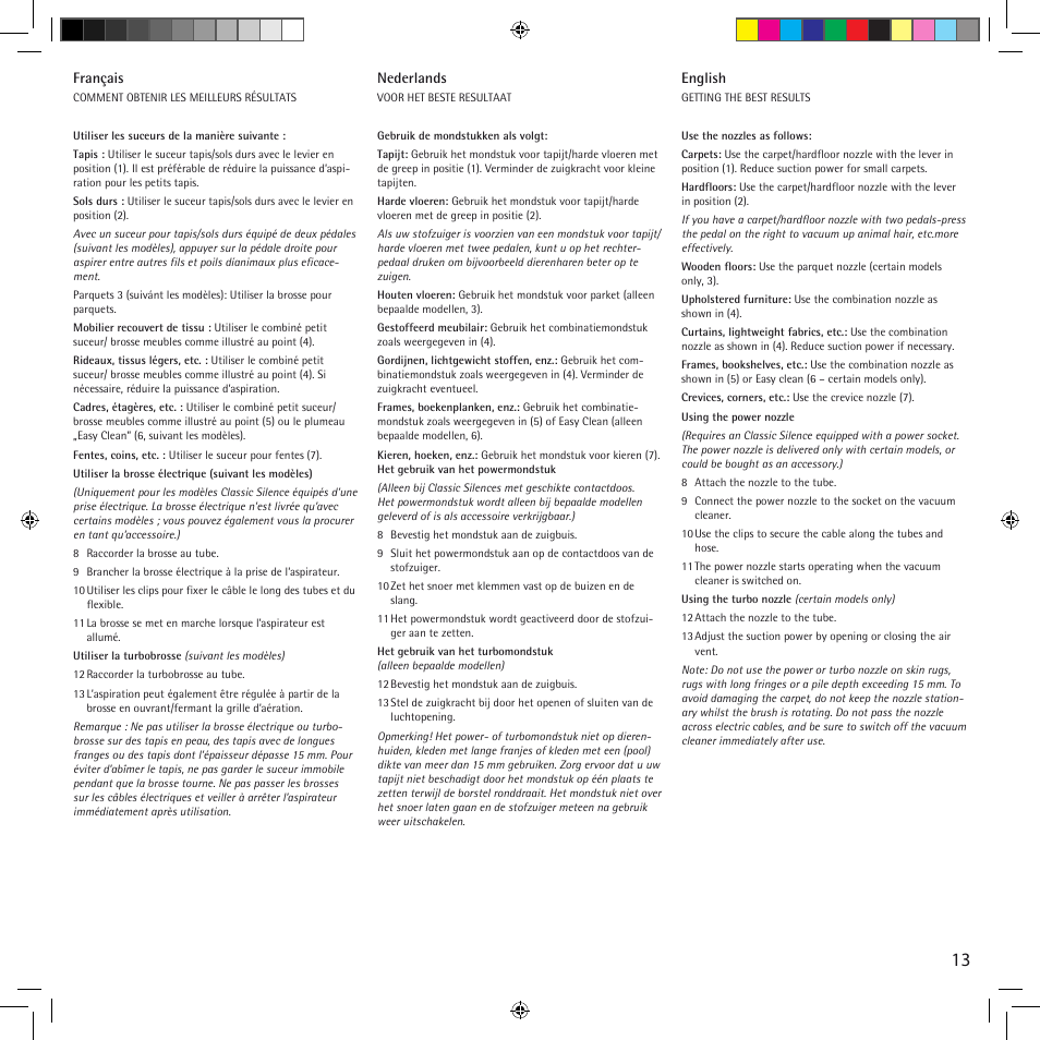 AEG ACSG1300 User Manual | Page 13 / 20