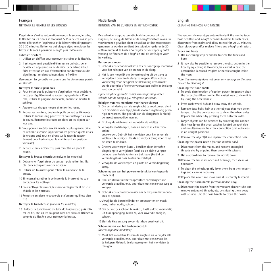 AEG ACSG1300 User Manual | Page 17 / 20