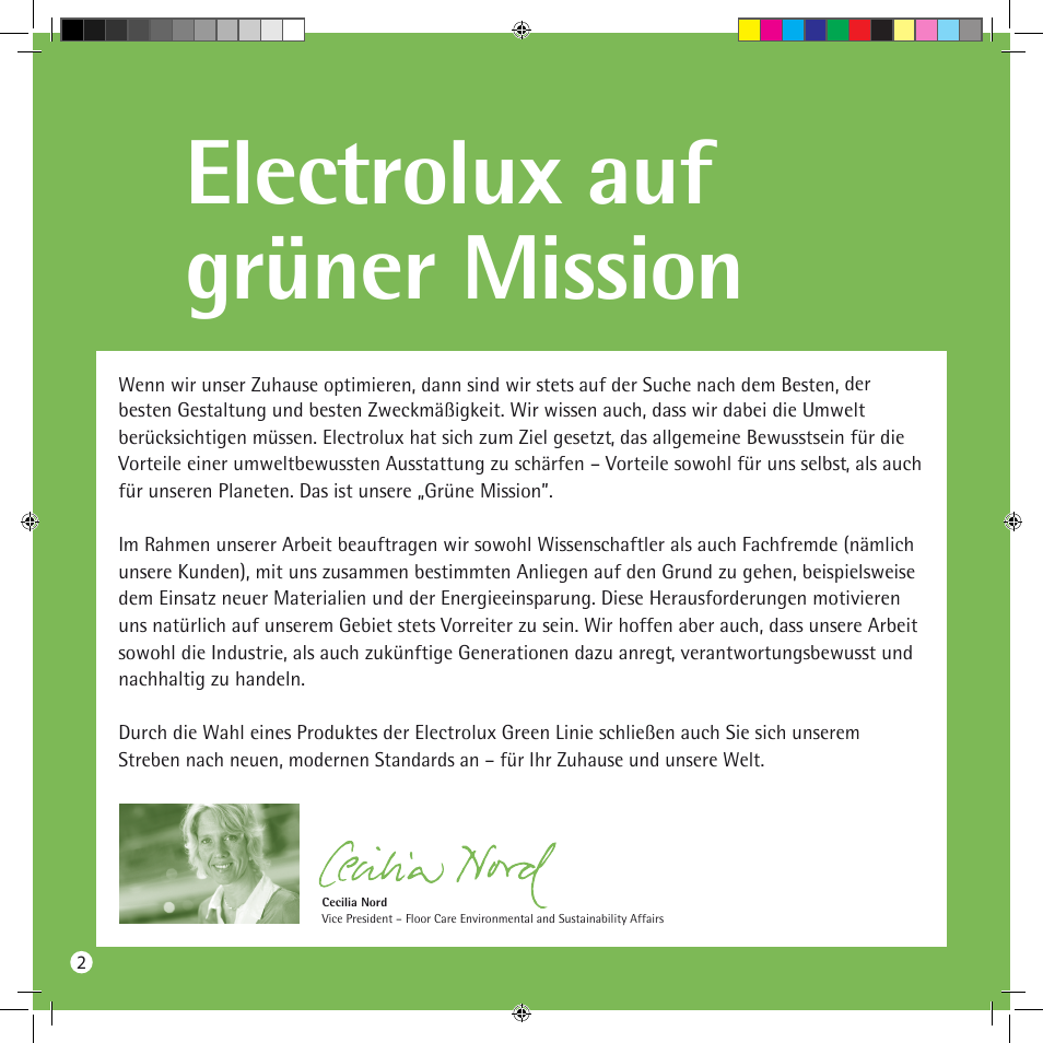 Electrolux auf grüner mission | AEG ACSG1300 User Manual | Page 2 / 20
