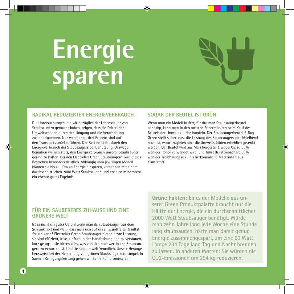 Energie sparen | AEG ACSG1300 User Manual | Page 4 / 20