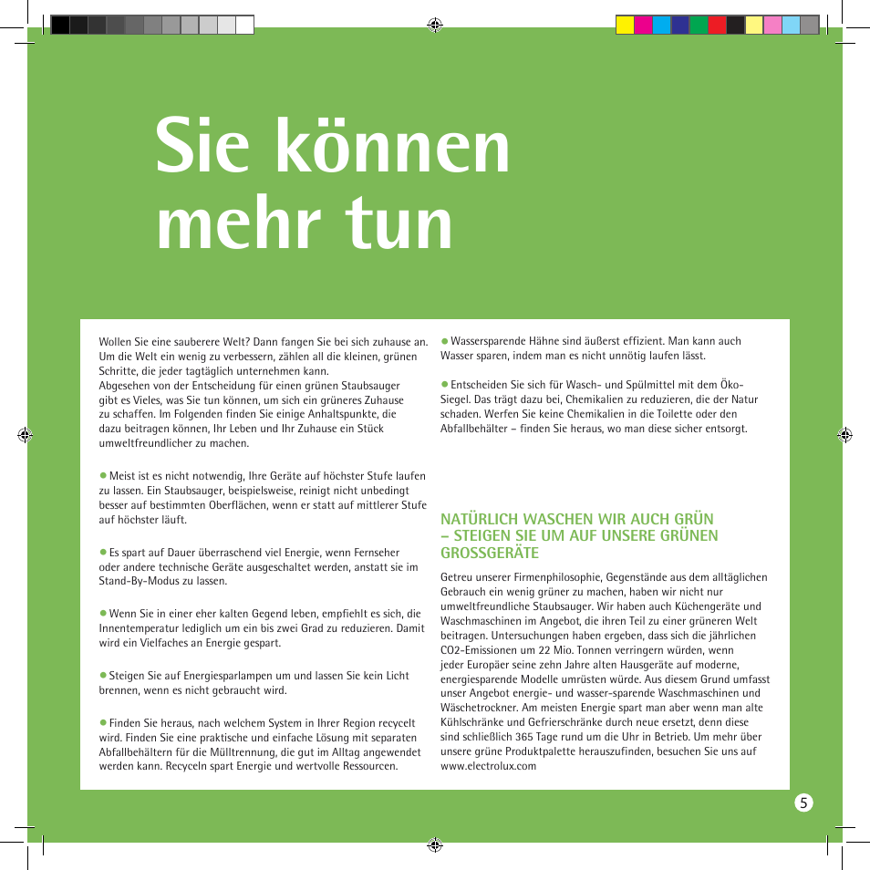 Sie können mehr tun | AEG ACSG1300 User Manual | Page 5 / 20