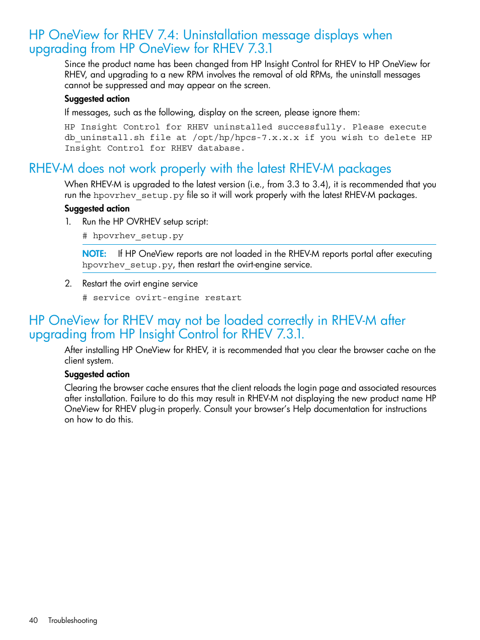 HP OneView for Red Hat Enterprise Virtualization User Manual | Page 40 / 45