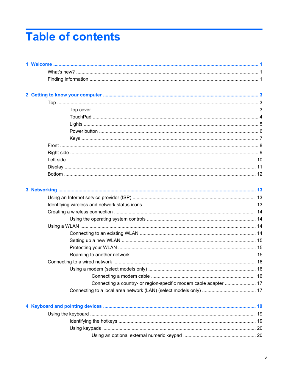 HP Mini 100e Education Edition User Manual | Page 5 / 75