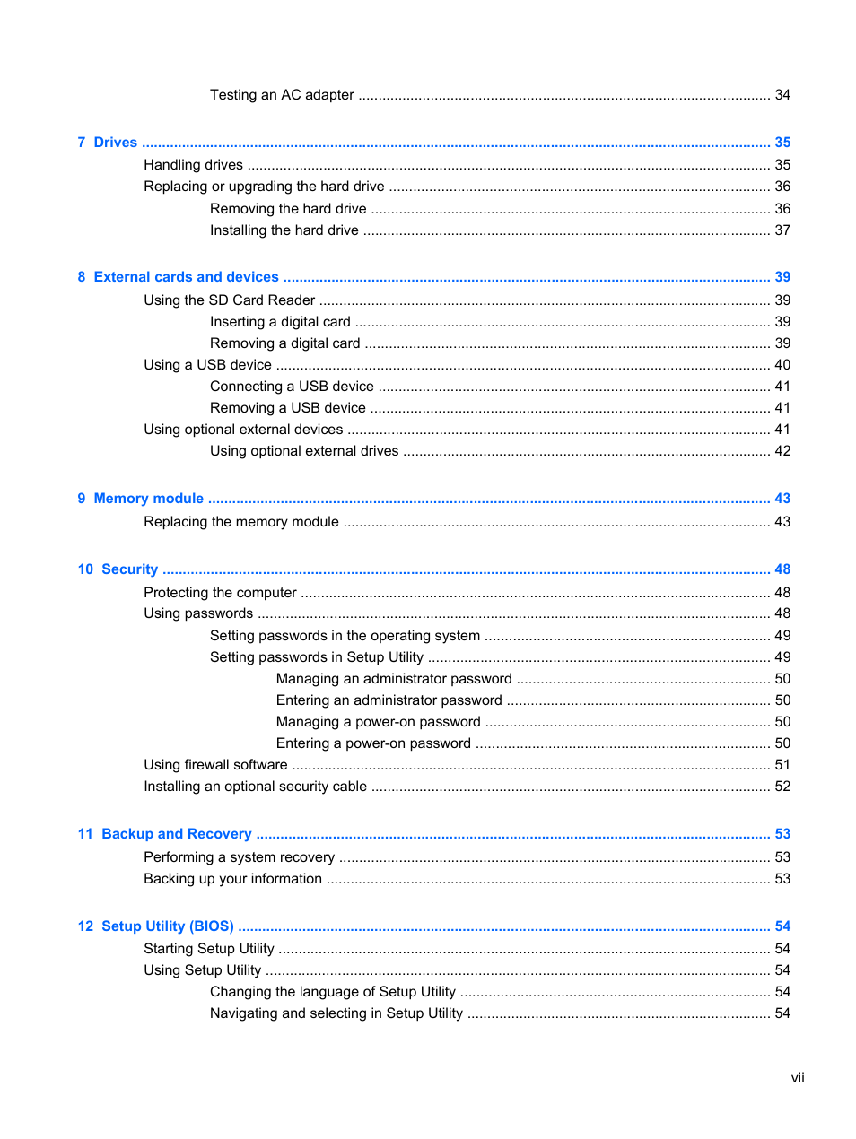 HP Mini 100e Education Edition User Manual | Page 7 / 75