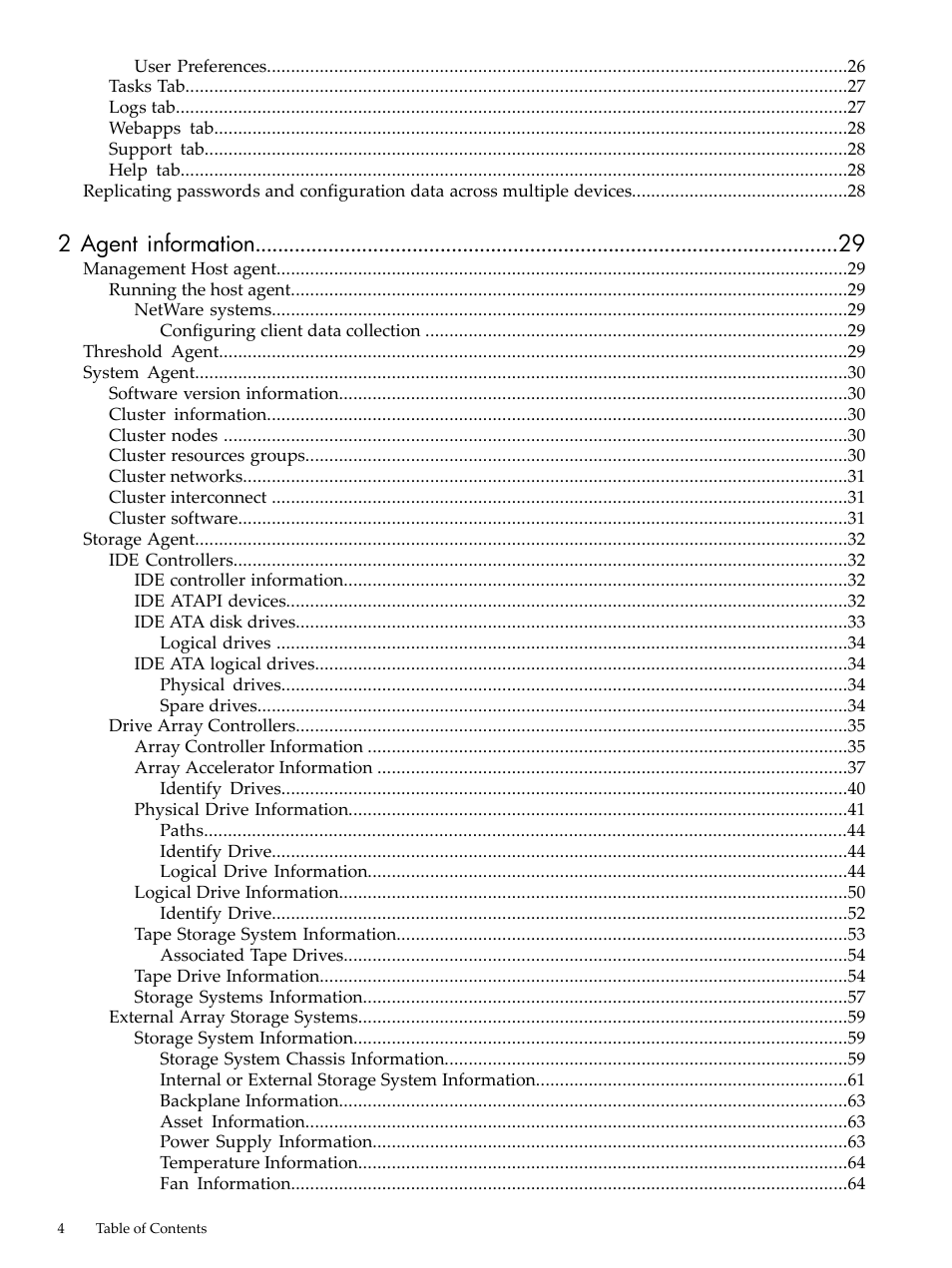 2 agent information | HP Insight Management Agents User Manual | Page 4 / 157