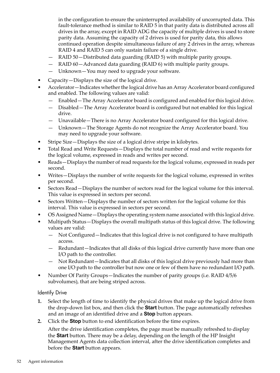 Identify drive | HP Insight Management Agents User Manual | Page 52 / 157