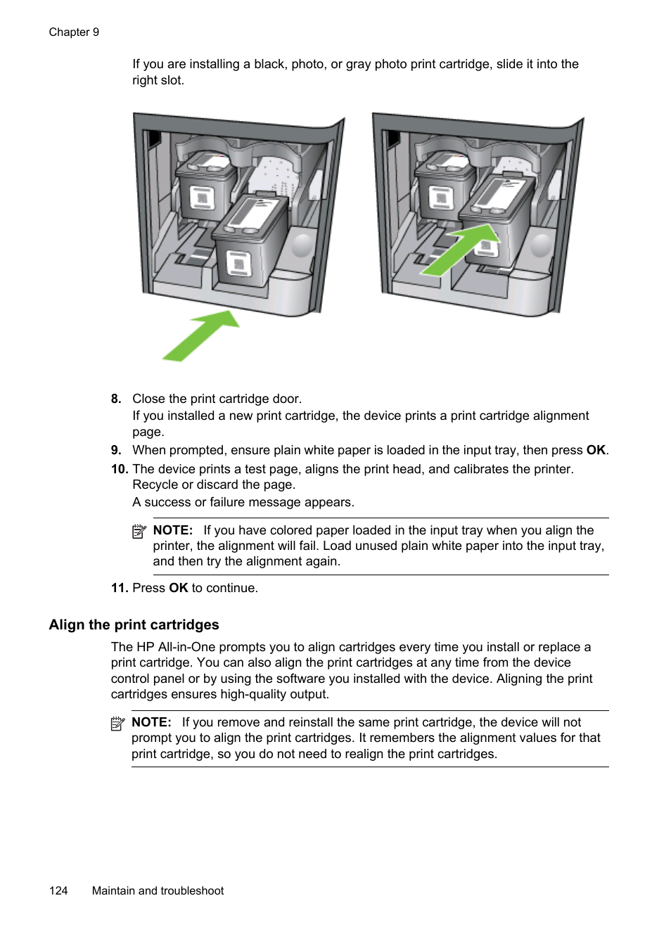 Align the print cartridges | HP Officejet J6480 All-in-One Printer User Manual | Page 128 / 218