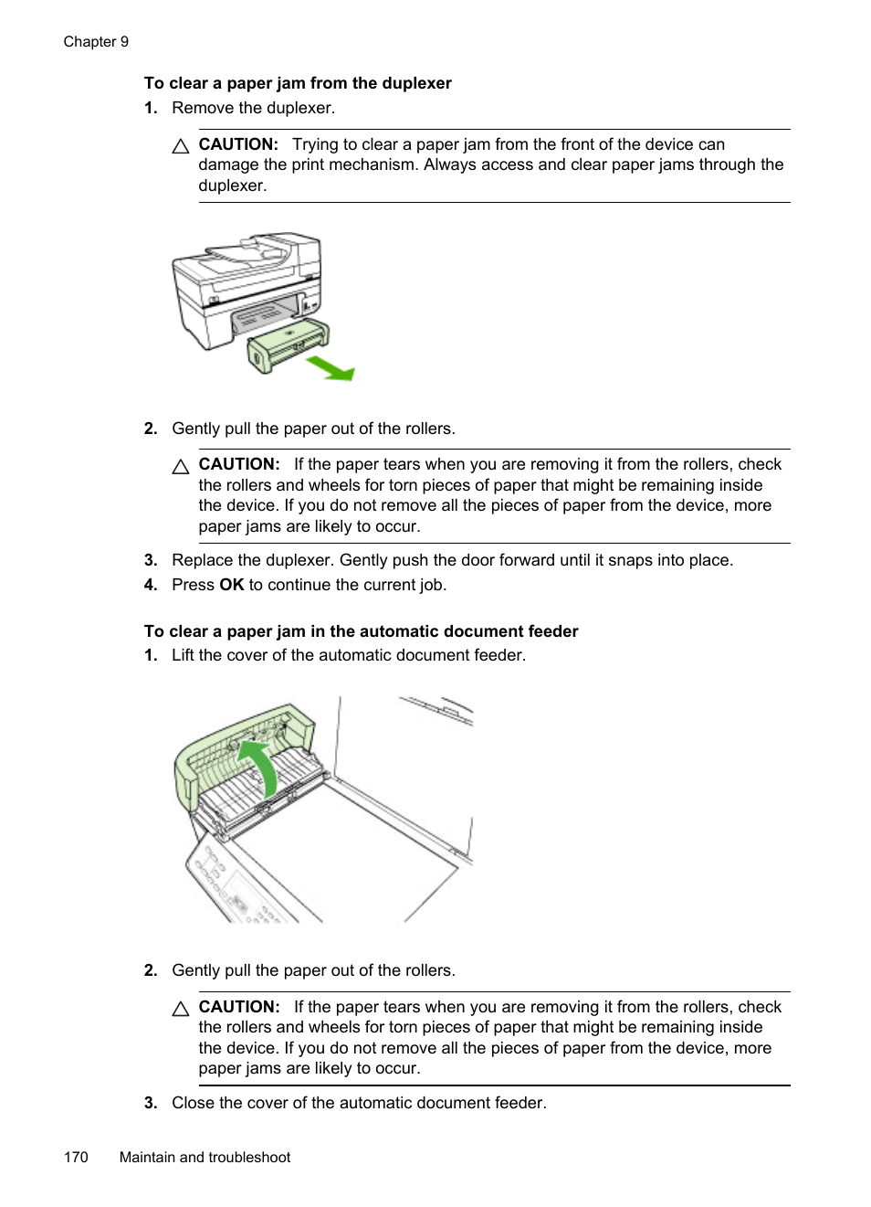 HP Officejet J6480 All-in-One Printer User Manual | Page 174 / 218