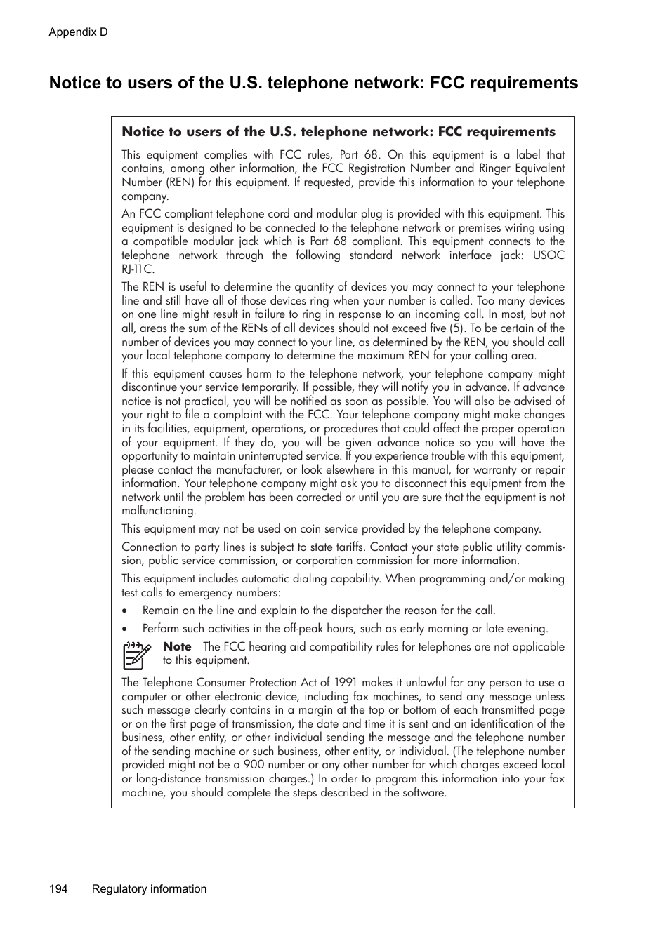 HP Officejet J6480 All-in-One Printer User Manual | Page 198 / 218