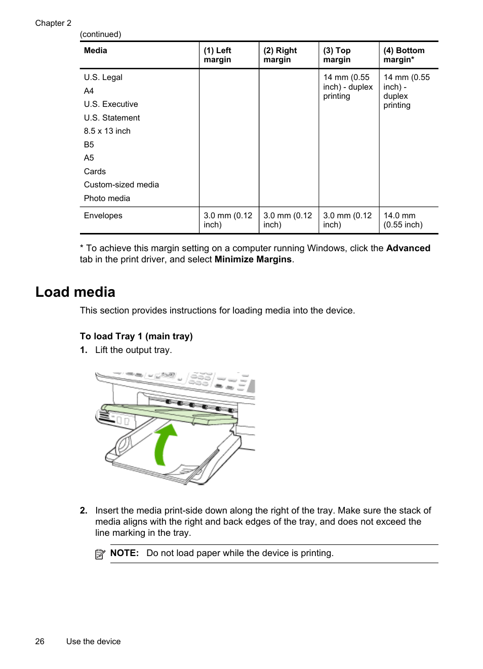 Load media | HP Officejet J6480 All-in-One Printer User Manual | Page 30 / 218