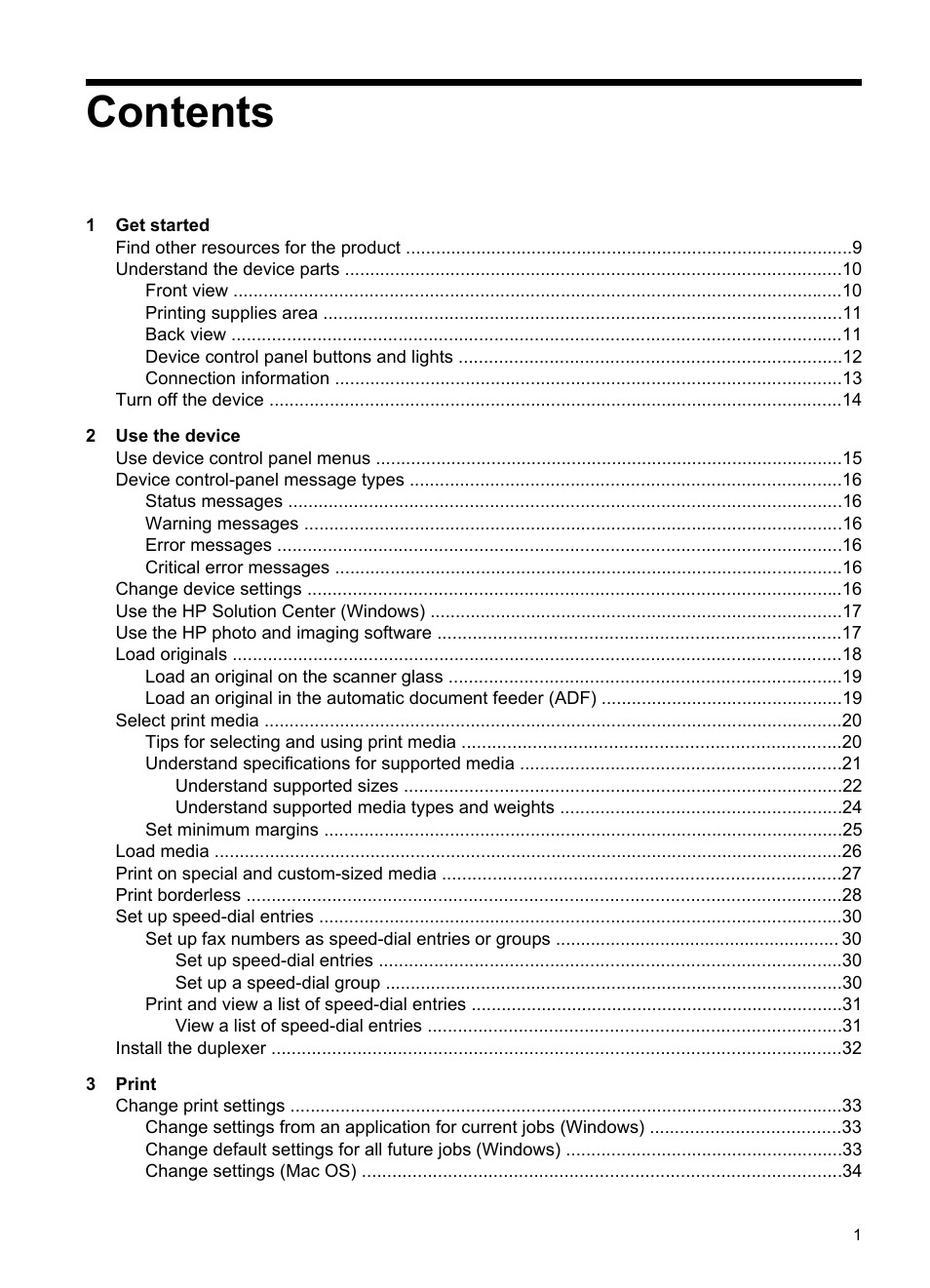 HP Officejet J6480 All-in-One Printer User Manual | Page 5 / 218