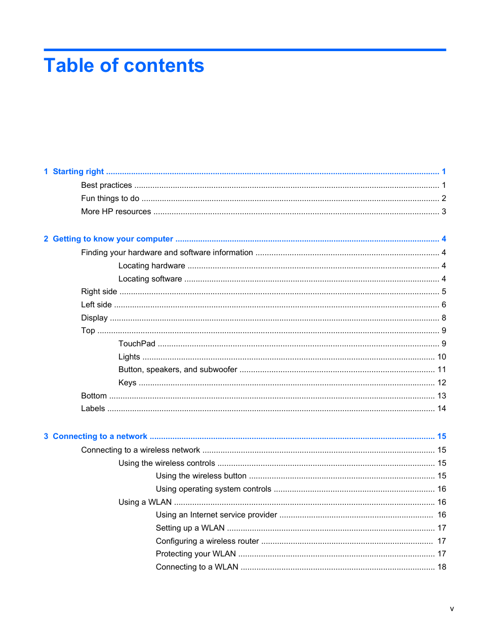 HP ENVY Sleekbook 4-1110us User Manual | Page 5 / 89