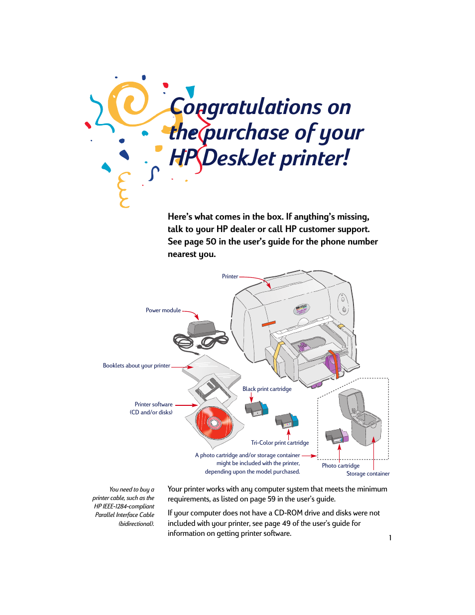 HP Deskjet 695c Printer User Manual | 95 pages