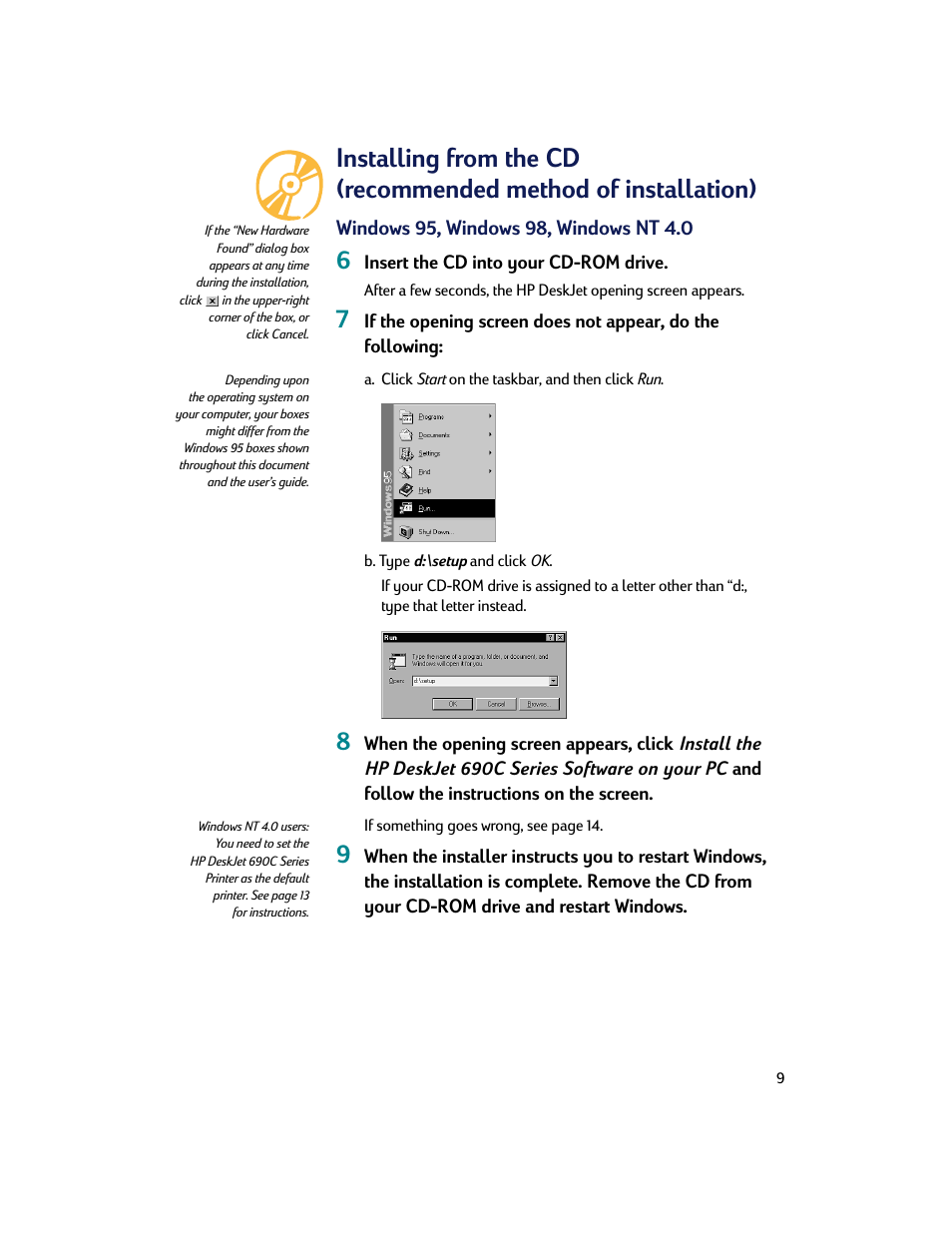 HP Deskjet 695c Printer User Manual | Page 9 / 95