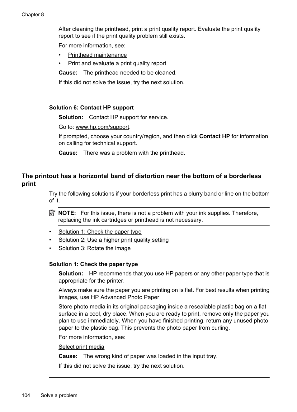 Solution 6: contact hp support | HP Officejet 7500A Wide Format e-All-in-One Printer - E910a User Manual | Page 108 / 252