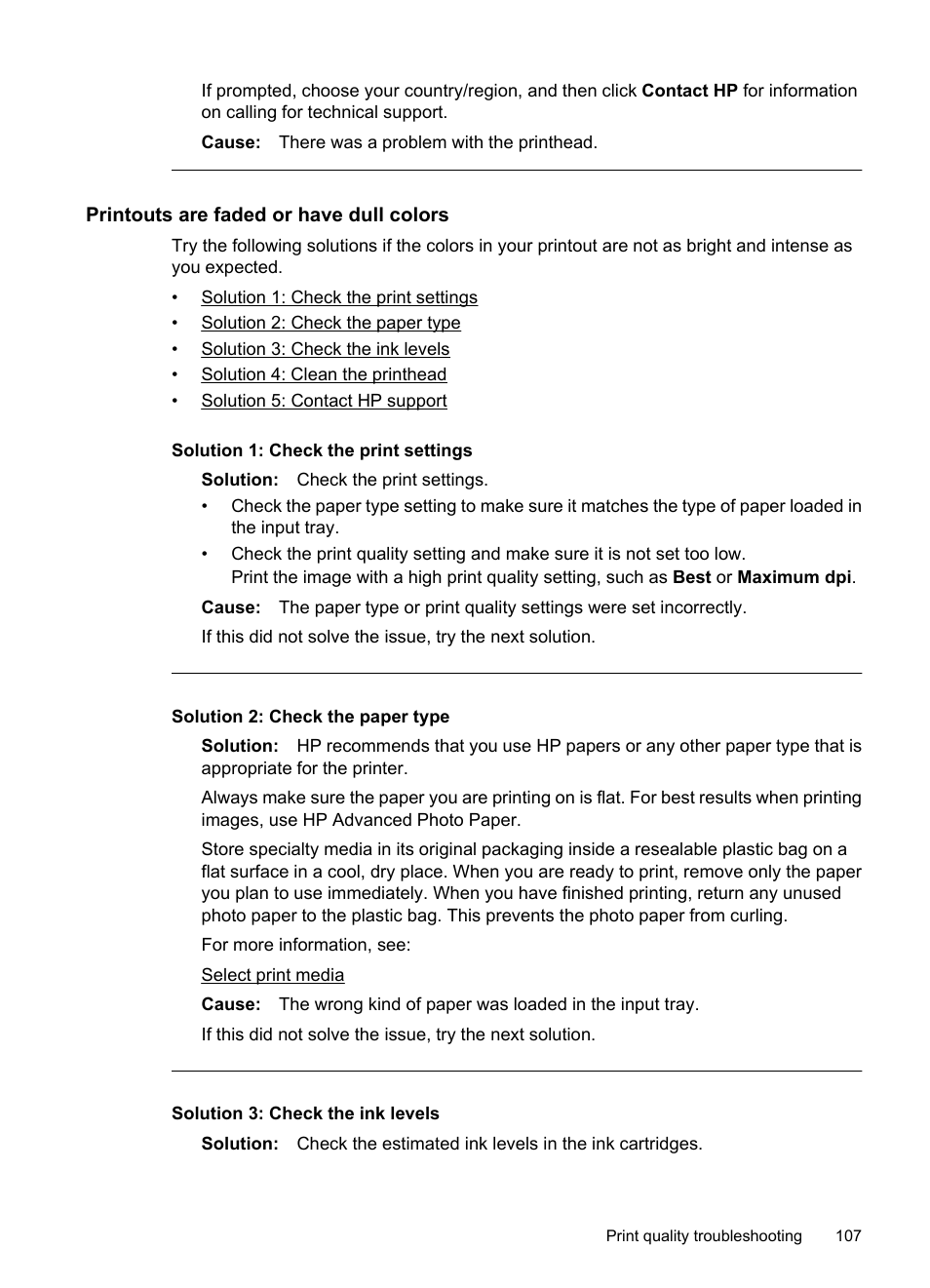 Printouts are faded or have dull colors | HP Officejet 7500A Wide Format e-All-in-One Printer - E910a User Manual | Page 111 / 252