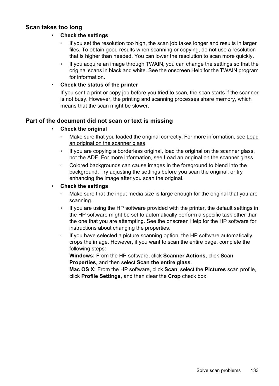 Scan takes too long | HP Officejet 7500A Wide Format e-All-in-One Printer - E910a User Manual | Page 137 / 252