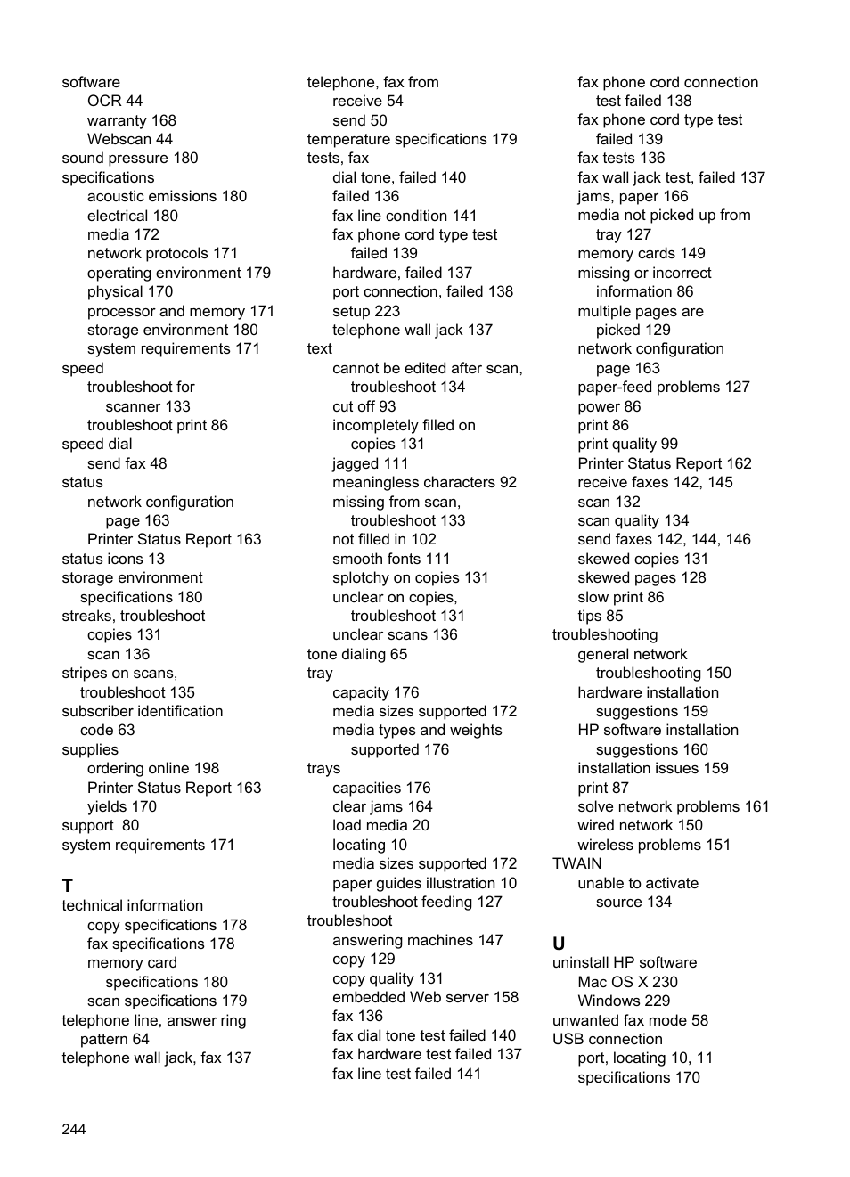 HP Officejet 7500A Wide Format e-All-in-One Printer - E910a User Manual | Page 248 / 252