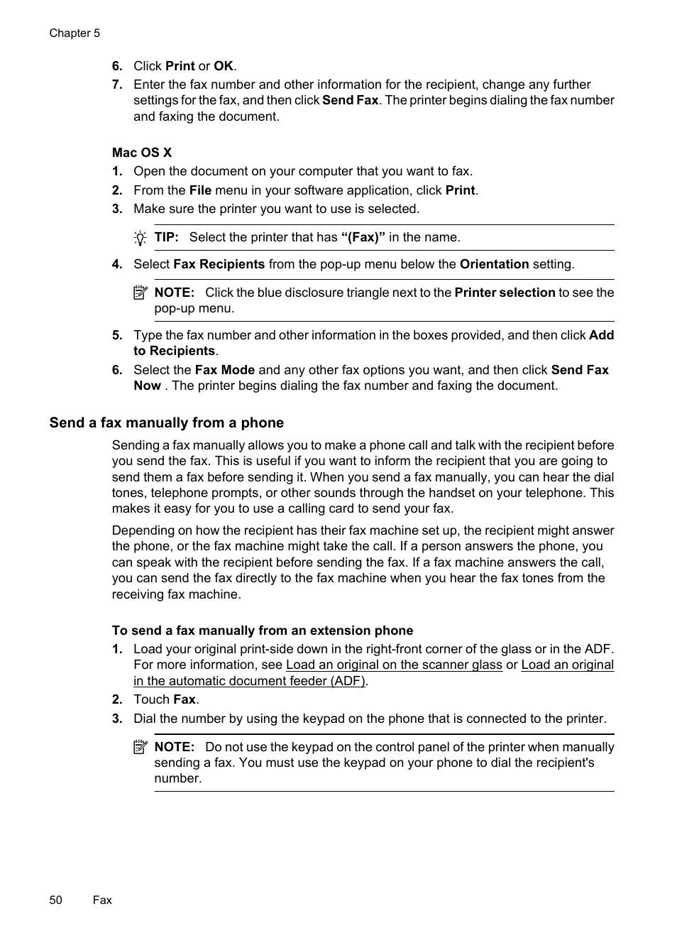 Send a fax manually from a phone | HP Officejet 7500A Wide Format e-All-in-One Printer - E910a User Manual | Page 54 / 252