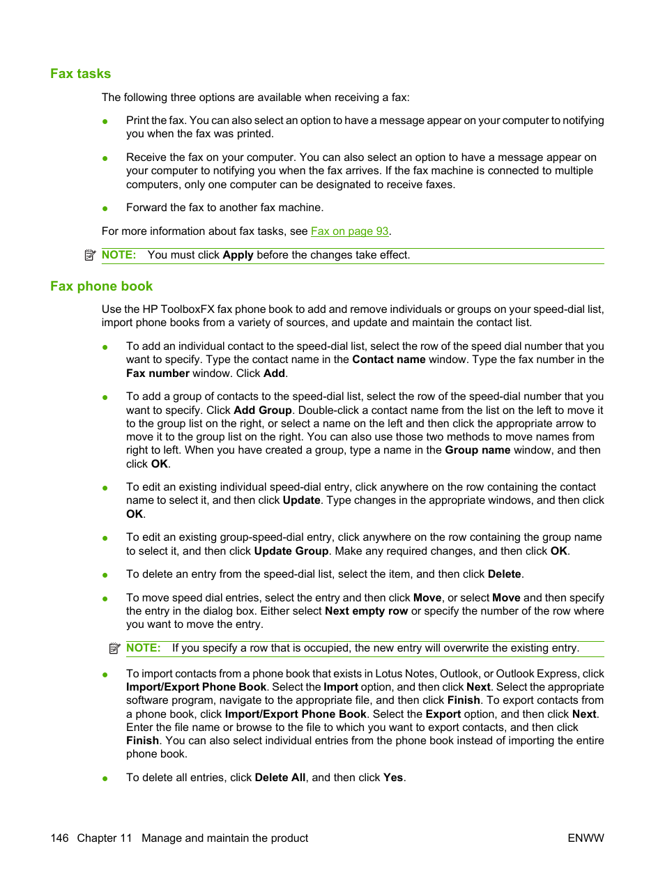 Fax tasks, Fax phone book | HP LaserJet M2727 Multifunction Printer series User Manual | Page 158 / 266