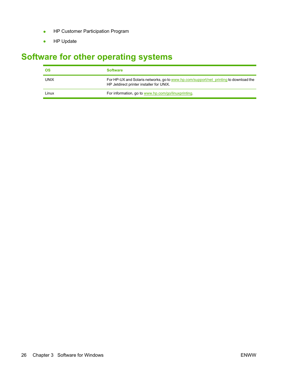 Software for other operating systems | HP LaserJet M2727 Multifunction Printer series User Manual | Page 38 / 266