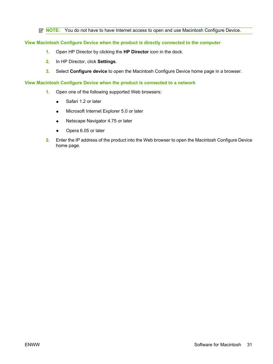 HP LaserJet M2727 Multifunction Printer series User Manual | Page 43 / 266