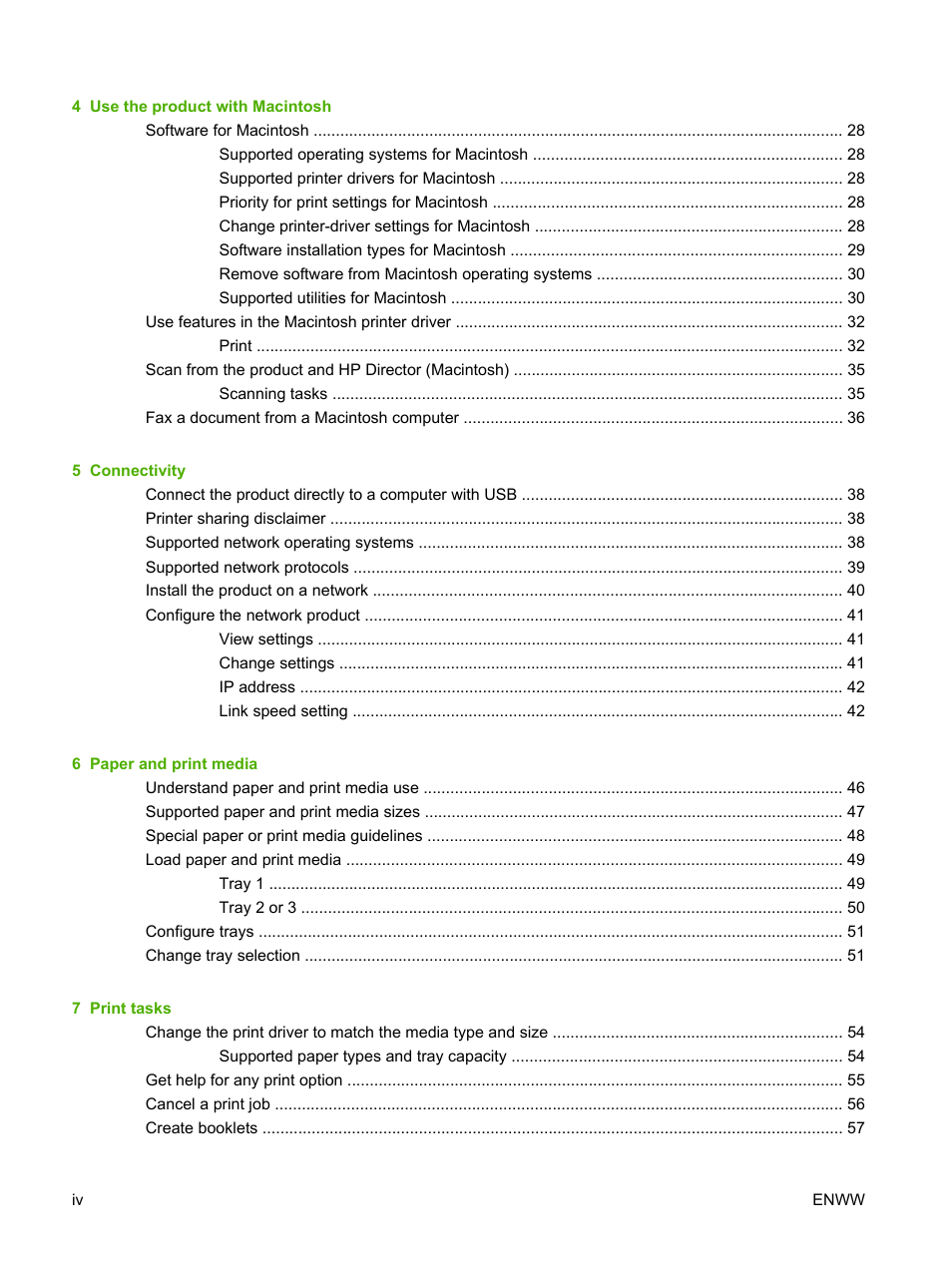 HP LaserJet M2727 Multifunction Printer series User Manual | Page 6 / 266