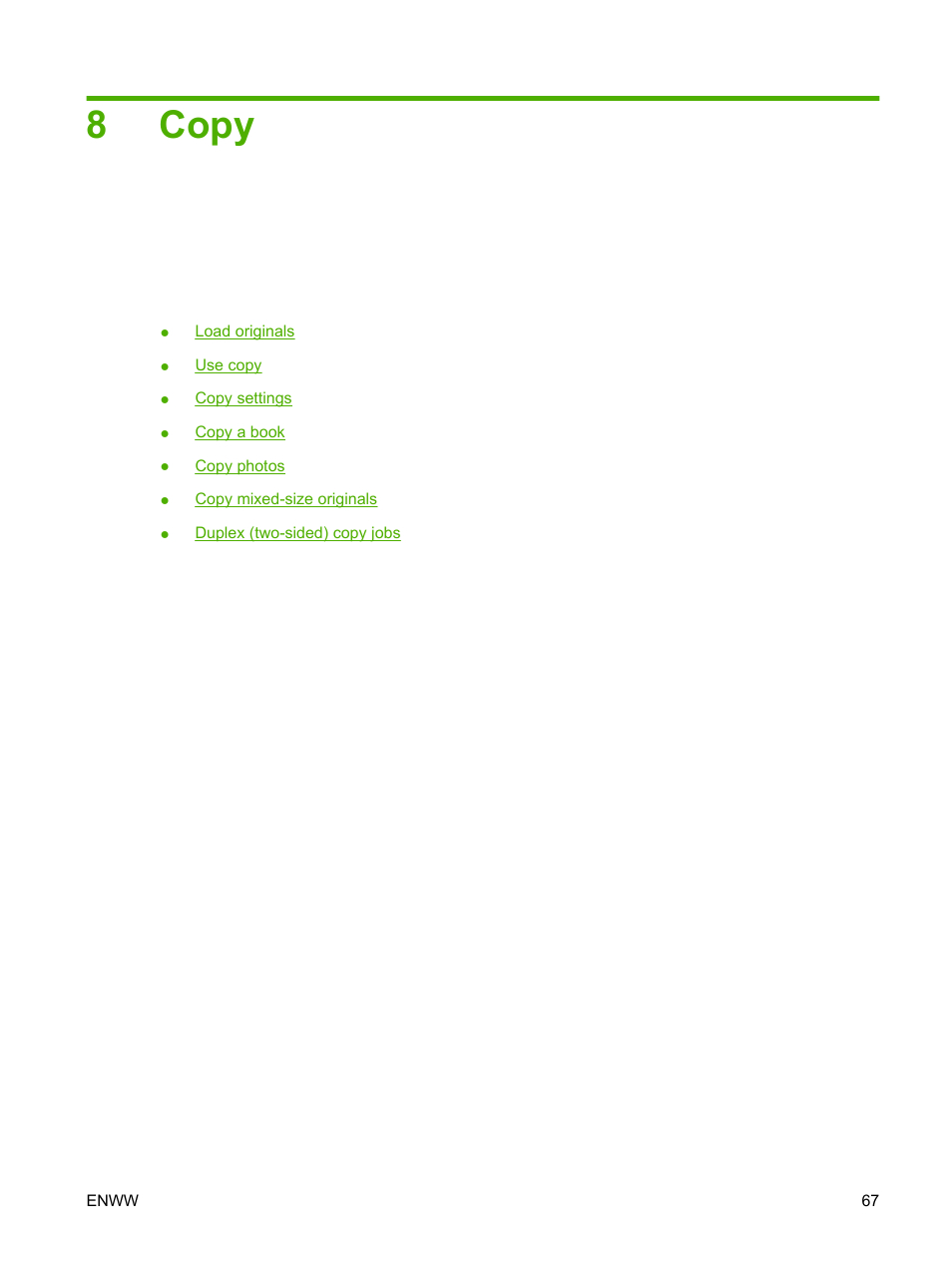 Copy, 8 copy, 8copy | HP LaserJet M2727 Multifunction Printer series User Manual | Page 79 / 266