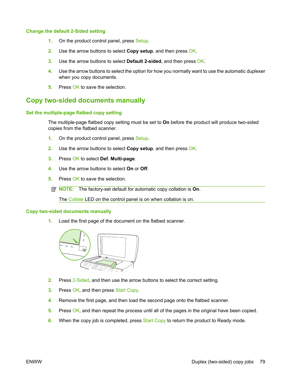Copy two-sided documents manually | HP LaserJet M2727 Multifunction Printer series User Manual | Page 91 / 266