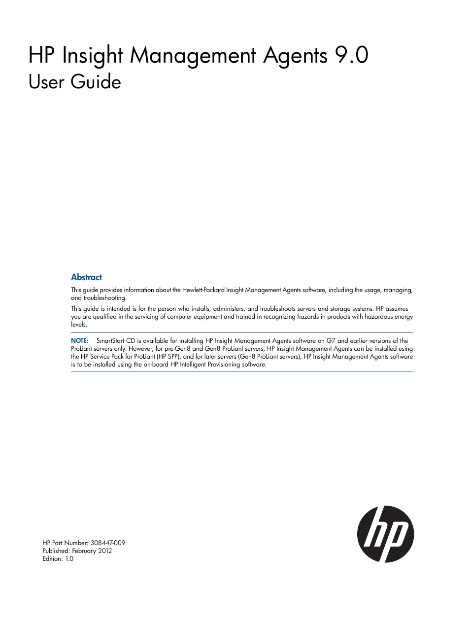 HP Insight Management Agents User Manual | 165 pages