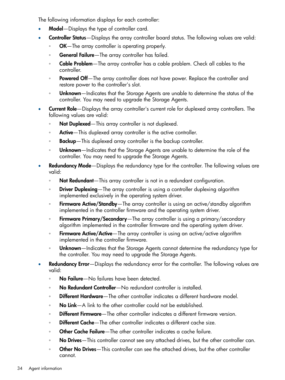 HP Insight Management Agents User Manual | Page 34 / 165