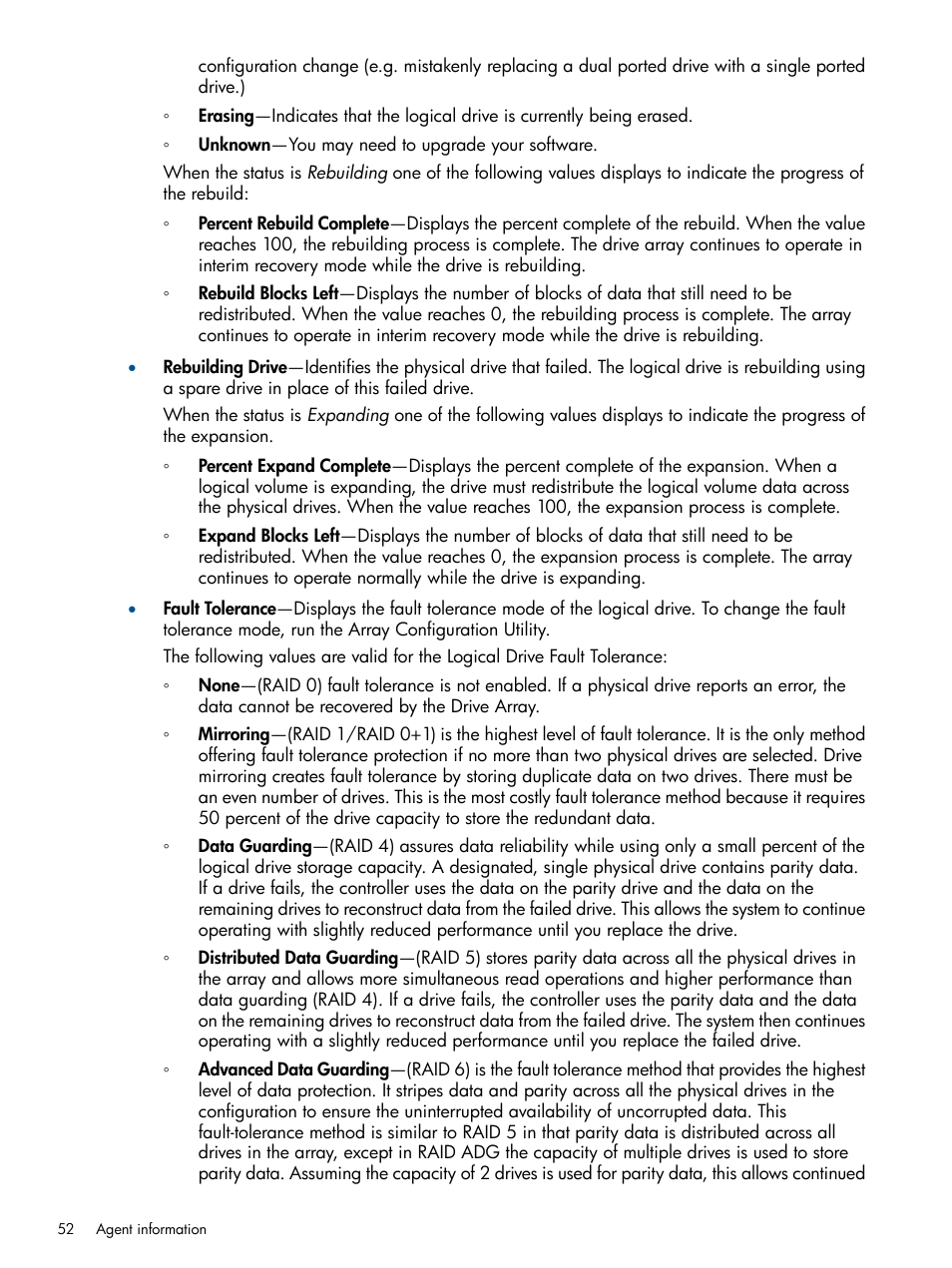 HP Insight Management Agents User Manual | Page 52 / 165