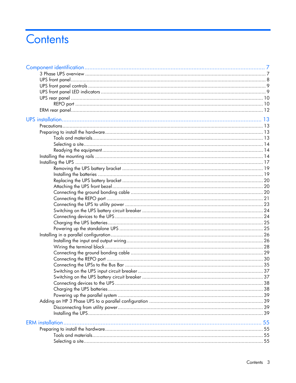 HP Parallel Uninterruptible Power System User Manual | Page 3 / 115