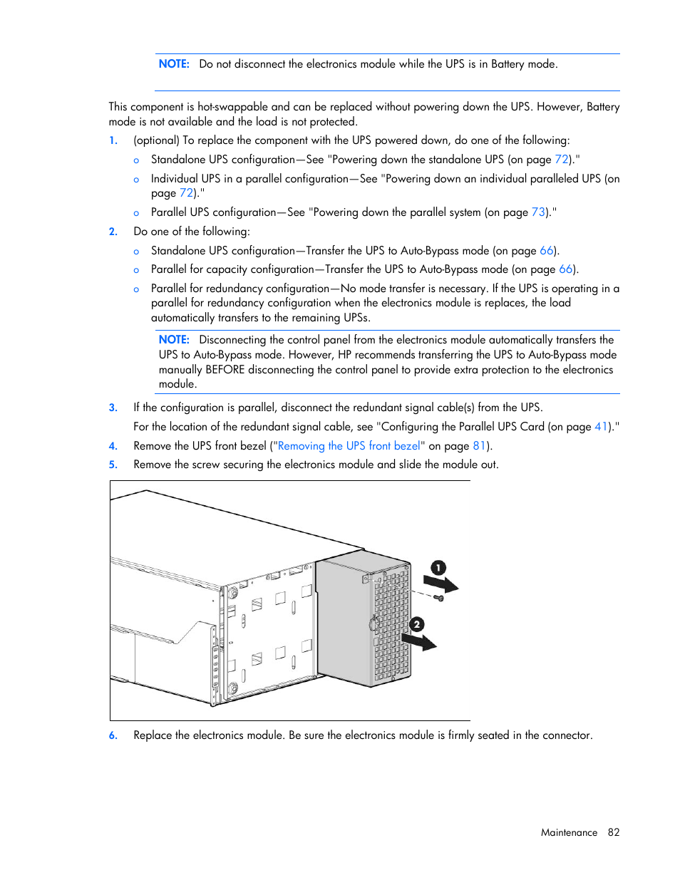 HP Parallel Uninterruptible Power System User Manual | Page 82 / 115