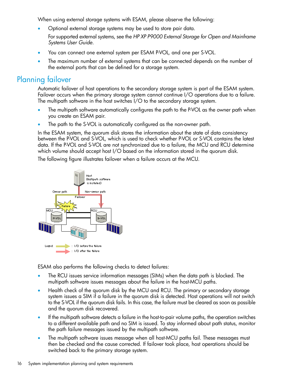 Planning failover | HP XP Racks User Manual | Page 16 / 96