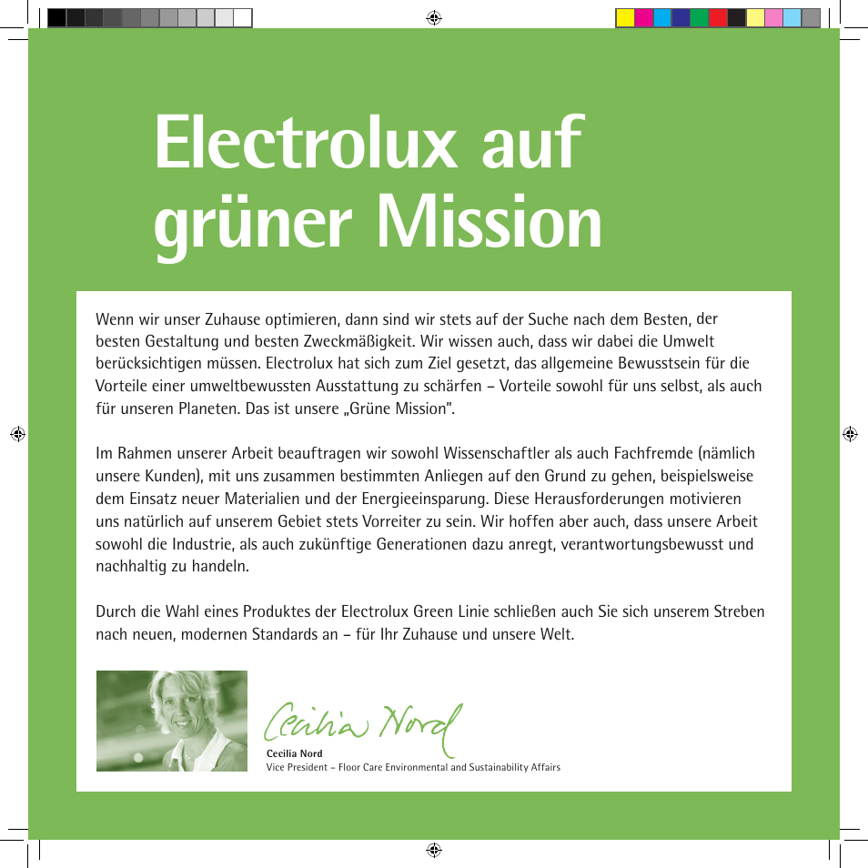 Electrolux auf grüner mission | AEG AJG6800 User Manual | Page 2 / 52