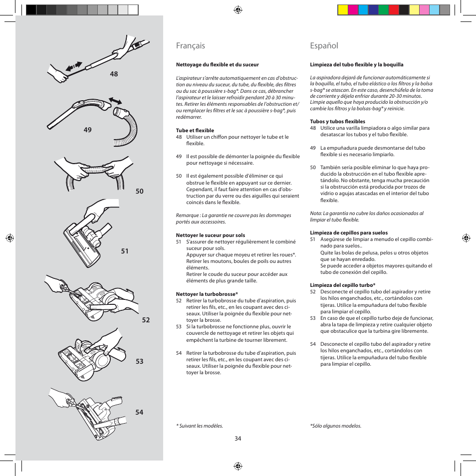 Français, Español | AEG AJG6800 User Manual | Page 38 / 52