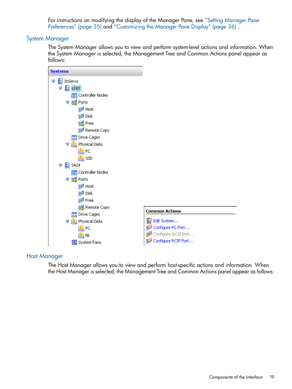 System manager, Host manager, System manager host manager | HP 3PAR Operating System Software User Manual | Page 19 / 328