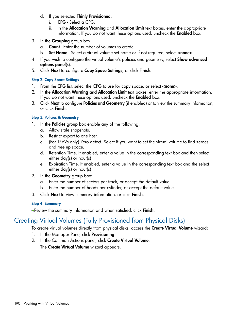 HP 3PAR Operating System Software User Manual | Page 190 / 328