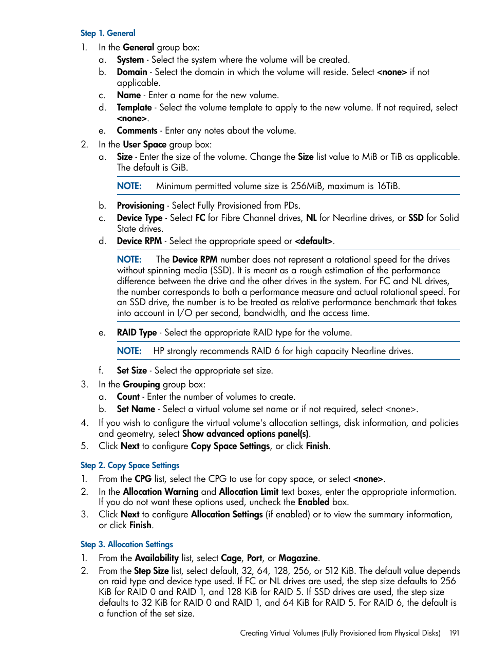 HP 3PAR Operating System Software User Manual | Page 191 / 328