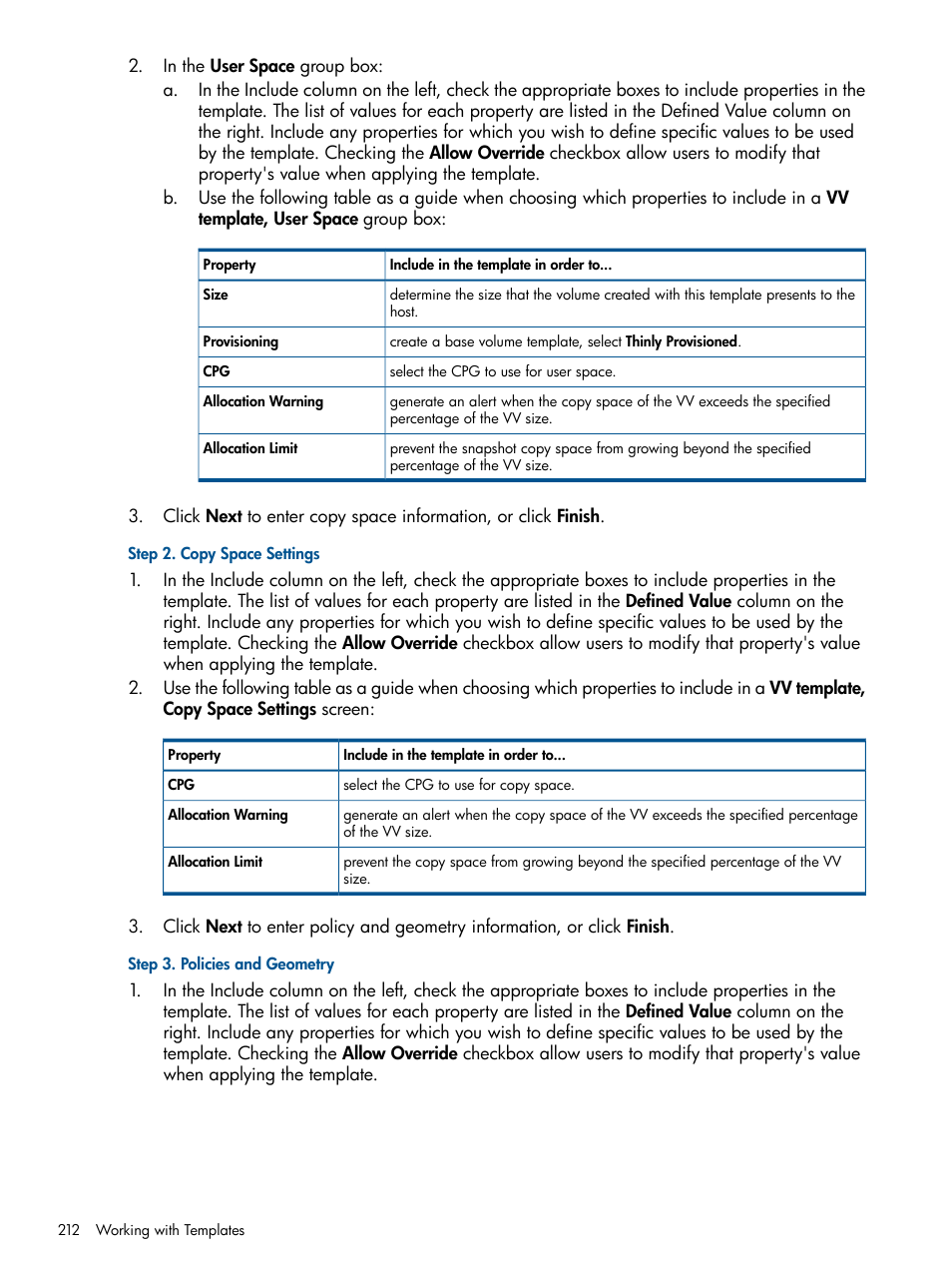 HP 3PAR Operating System Software User Manual | Page 212 / 328