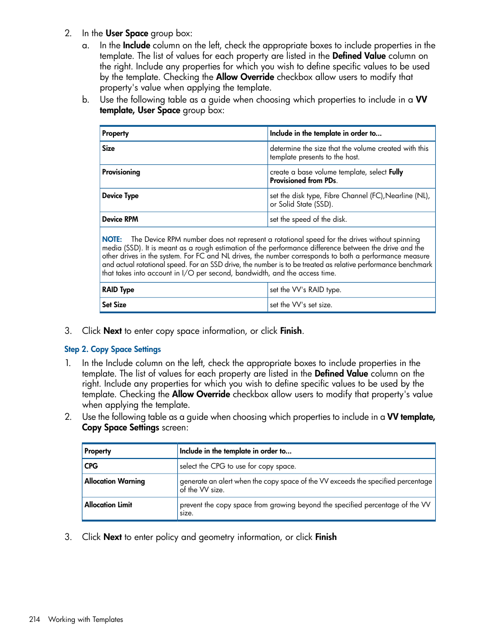 HP 3PAR Operating System Software User Manual | Page 214 / 328