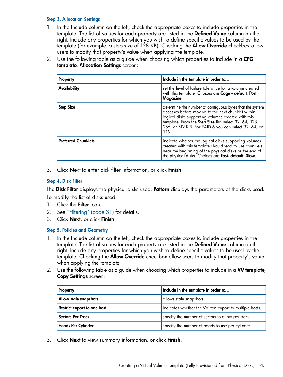 HP 3PAR Operating System Software User Manual | Page 215 / 328