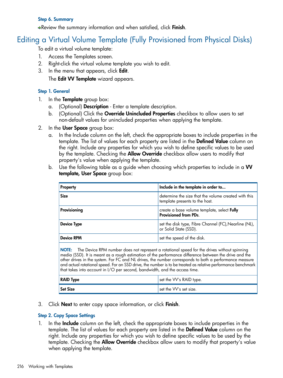 HP 3PAR Operating System Software User Manual | Page 216 / 328
