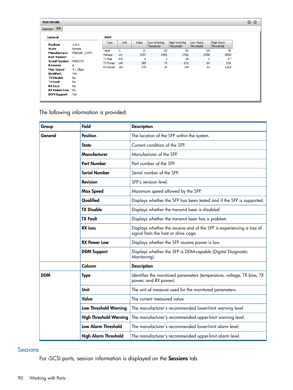 Sessions | HP 3PAR Operating System Software User Manual | Page 90 / 328