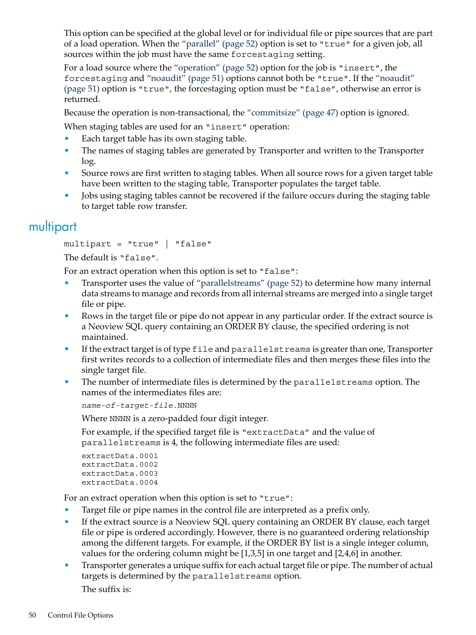 Multipart | HP Neoview Release 2.3 Software User Manual | Page 50 / 110